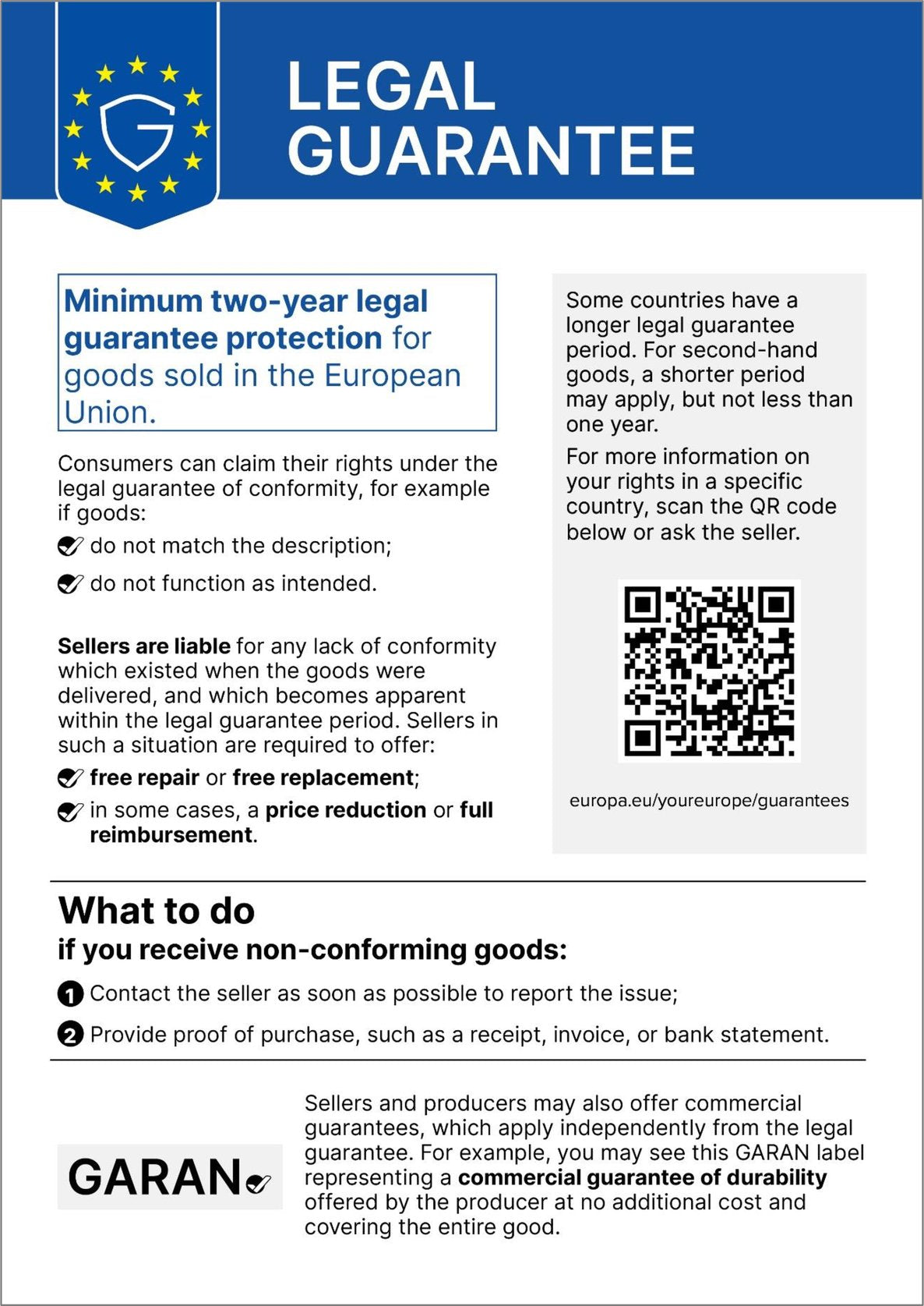 EU Legal Guarantee
